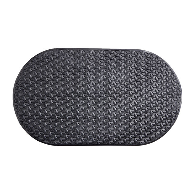 Tapis fond de douche plastique textur&eacute; noir 39x68cm