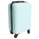 Valise cabine 26L rigide trolley 4 roues amovibles 51cm bleu clair