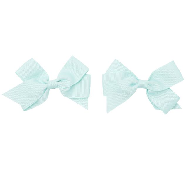 Barrette à cheveux x2 mini noeud tissu pastel 5,5x10cm (4 modèles)