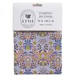 Coupon tissu imprimé Yvette 70x100cm coton rouge