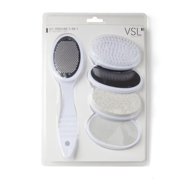 Outil de p&eacute;dicure 5 pi&egrave;ces - 3 mod&egrave;les