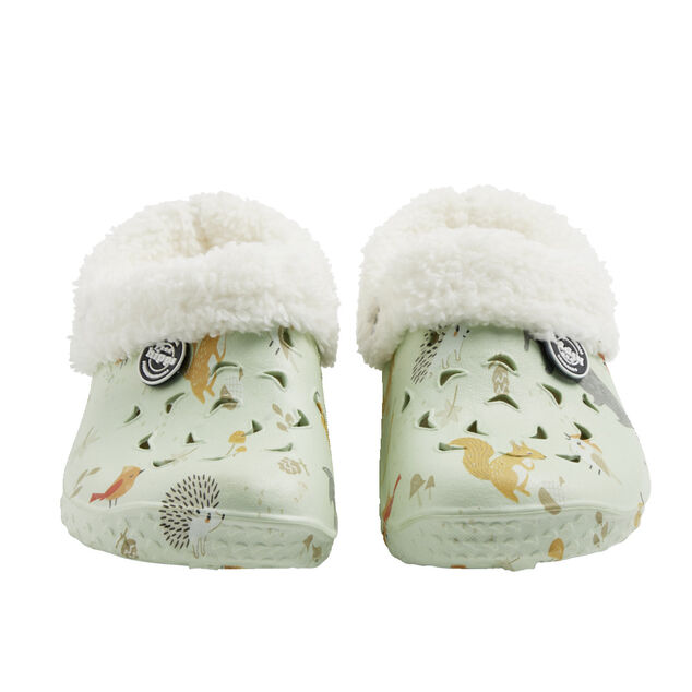 Sabots enfant Hipps fourrés bleu ciel motifs animaux T28/29