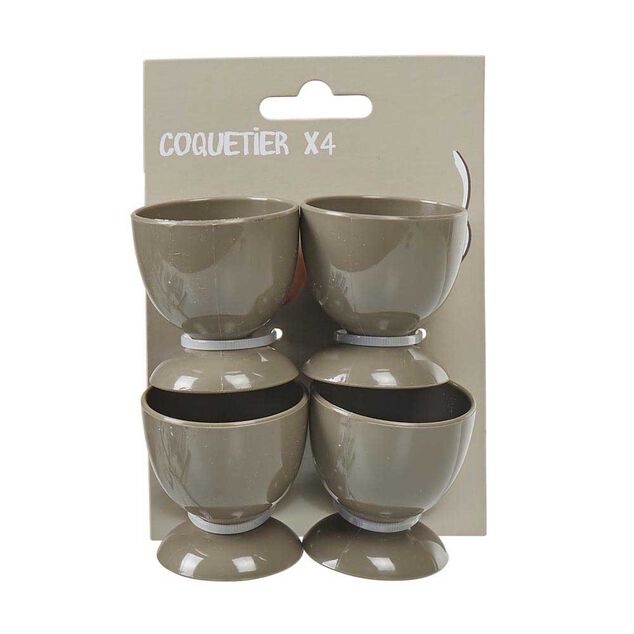Coquetier taupe x4