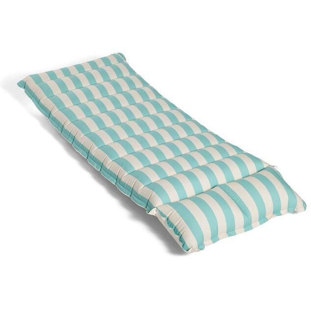 Matelas gonflable toucher doux effet peau de p&ecirc;che bleu ou rose 168x66xH17cm