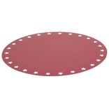 Lot de 4 sous-assiettes en carton rouge d&eacute;cor ajour&eacute;