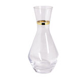 Carafe en verre goulot liser&eacute; dor&eacute; 1,3L