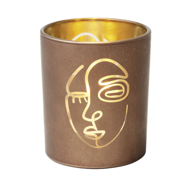 Photophore en verre &Oslash;7xH8cm (3 mod&egrave;les)