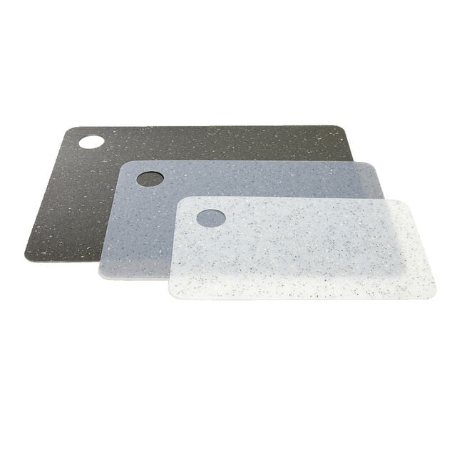 Set de 3 planches &agrave; d&eacute;couper design granite