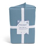 Drap housse 140x190cm 100% coton bleu chin&eacute;