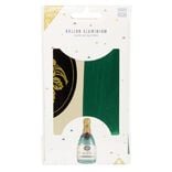 Ballon alu forme bouteille vert et dor&eacute; H98cm