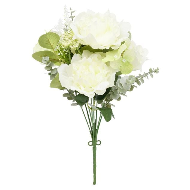 Piquet fleur artificielle &Oslash;24xH41cm blanc