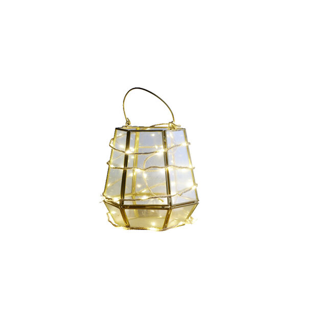 Guirlande lumineuse 20LED &agrave; pile en corde ficelle naturelle 2m