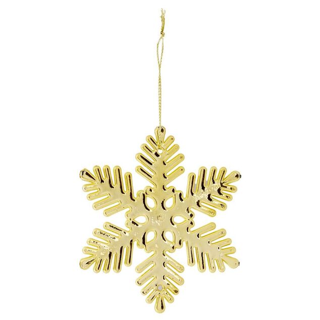 Suspension flocon brillant doré ou argenté