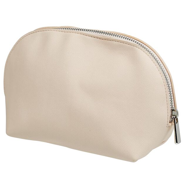 Pochette &agrave; maquillage polyester beige nude
