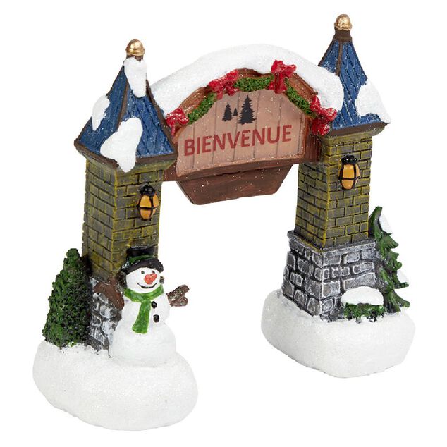 Arche pour village de no&euml;l int&eacute;rieur 16x7,5xH15cm
