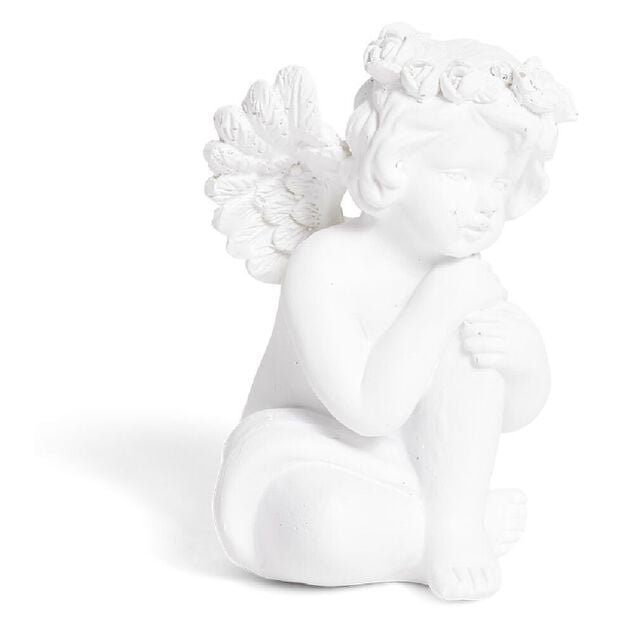 Ange d&eacute;coratif plastique blanc - 6 mod&egrave;les