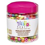 Perles en bois multicolores x 1000