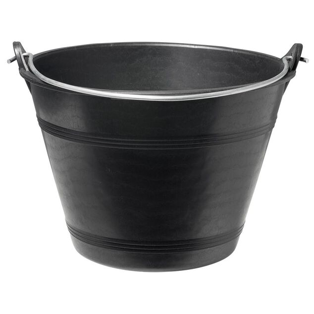 Seau plastique noir 12L &Oslash;35xH23cm