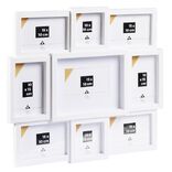 P&ecirc;le-m&ecirc;le plastique blanc 42x48cm 7 vues 10x15cm et 2 vues 10x10cm