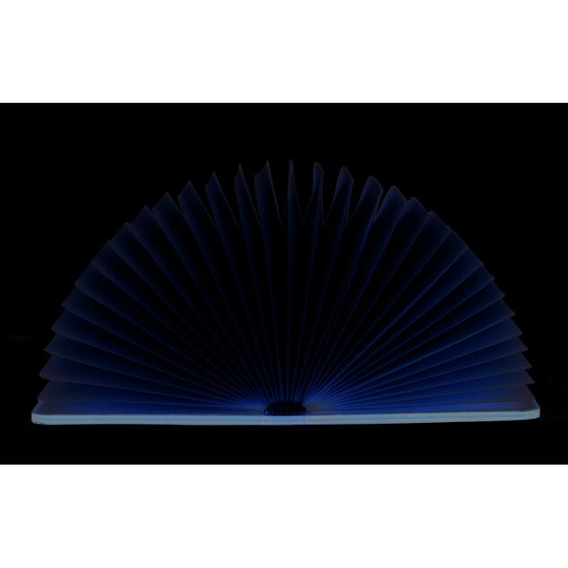 Lampe livre USB en bois 17xH14cm