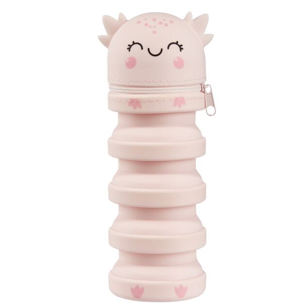 Trousse silicone r&eacute;tractable animal mignon &Oslash;6,5xL11,5cm (capybara ou axolotl)