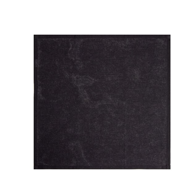 Lot de 4 serviettes de table carr&eacute;es noires 35x35cm