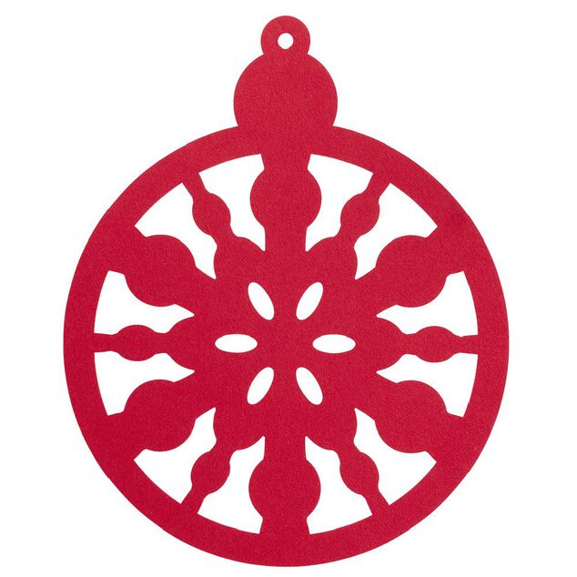 Set de table No&euml;l feutrine rouge x4