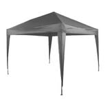 Tonnelle carr&eacute;e Easy ouverture t&eacute;lescopique grise UPF50+ 290x290xH166-265cm