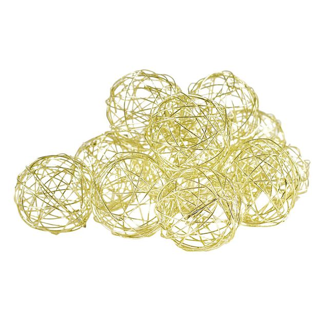 Boule de No&euml;l ajour&eacute;e dor&eacute;e x 12