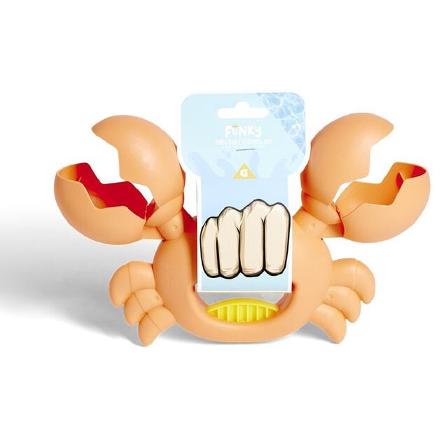 Pince &agrave; sable et coquillage forme crabe plastique orange ou vert