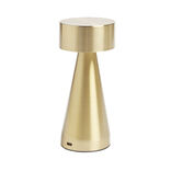 Lampe de table Squari USB tactile dor&eacute; &Oslash;9,5xH22,5cm
