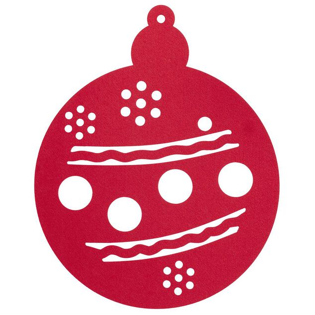 Set de table No&euml;l feutrine rouge x4