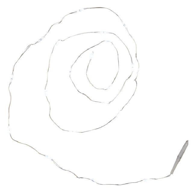 Guirlande &eacute;lectrique fil cuivre 20 microLED 1m d'&eacute;clairage blanc froid