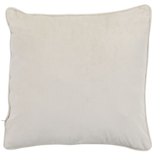 Housse de coussin imitation velours 50x30cm beige