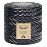 Bougie parfumée noire design relief senteur d'Orient 25H