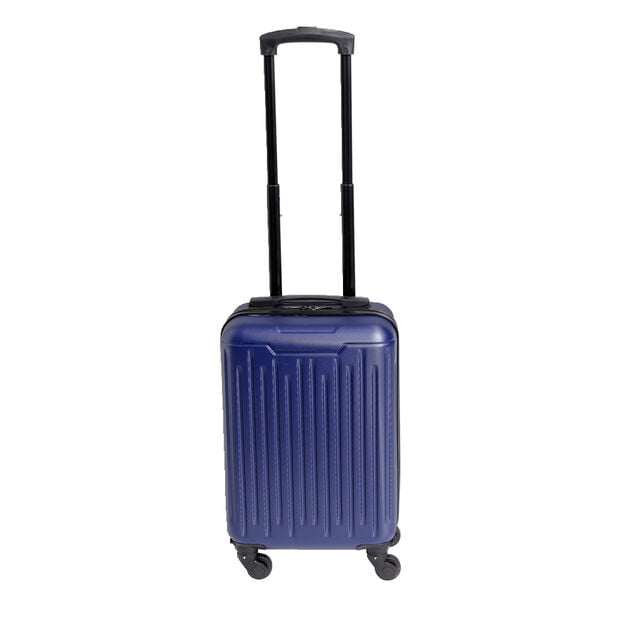 Valise cabine 26L rigide trolley 4 roues amovibles 51cm bleue