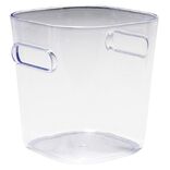 Bac de rangement transparent avec poign&eacute;e