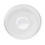 Assiette &agrave; soupe c&eacute;ramique transparente bord perle &Oslash;18,5cm