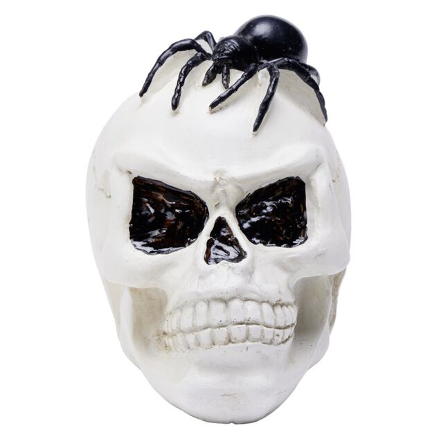 T&ecirc;te de mort Halloween en polyr&eacute;sine