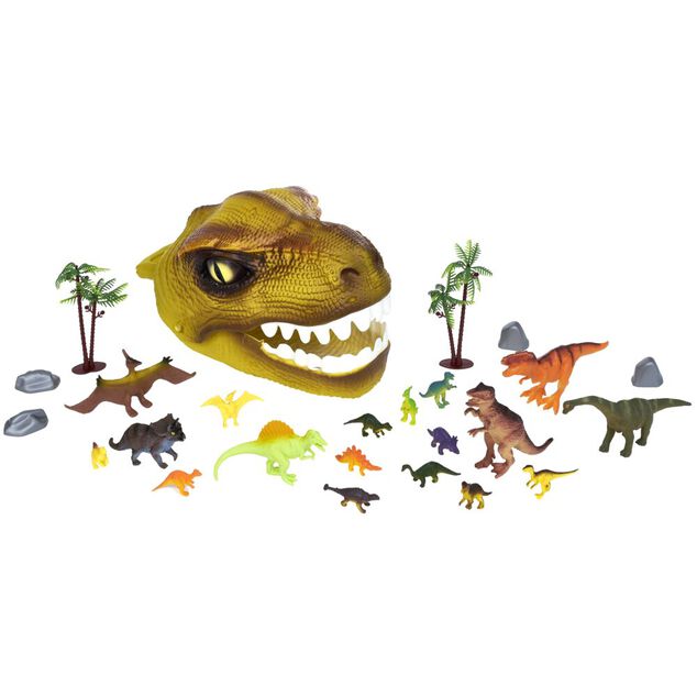 T&ecirc;te de dinosaure + 20 figurines