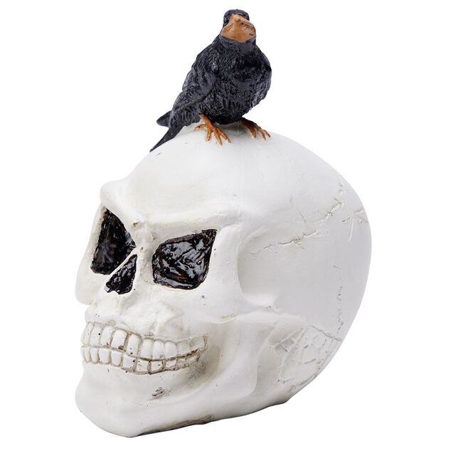 T&ecirc;te de mort Halloween en polyr&eacute;sine