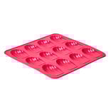 Moule 12 madeleines silicone rose