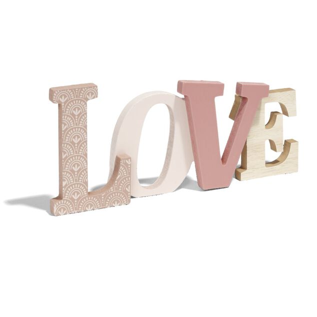 Décoration mot LOVE en bois L49xH14cm