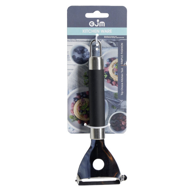 Couteau &eacute;plucheur &eacute;trier en inox avec manche plastique L.18cm