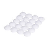 Lot de 20 bougies flottantes cire blanche &Oslash;4,5cm