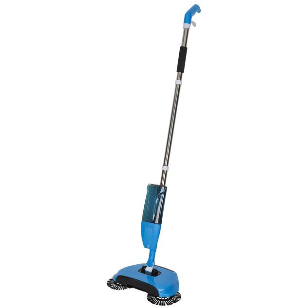 Balai magique ramasse miettes avec spray bleu 2 en 1