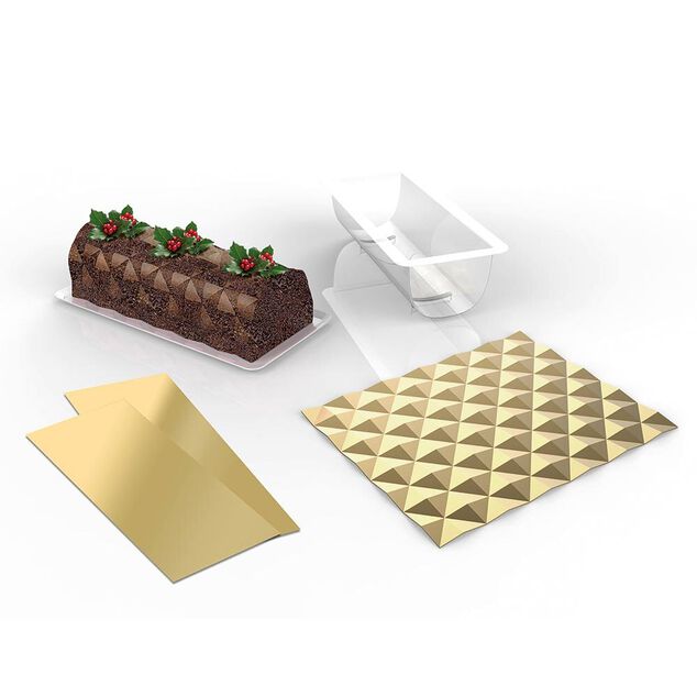 Moule pour b&ucirc;che de No&euml;l en silicone