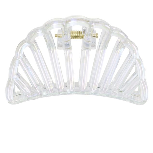Pince cheveux coquillage blanc nacr&eacute; L6cm