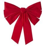 Décoration noeud de Noël plastique rouge