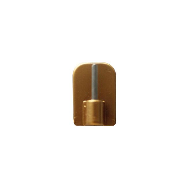 Support de tringle adh&eacute;sif plastique laiton dor&eacute; x4